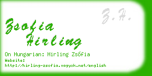 zsofia hirling business card